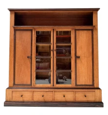 Art Deco Modernist Four-Door Bookcase, 1920s